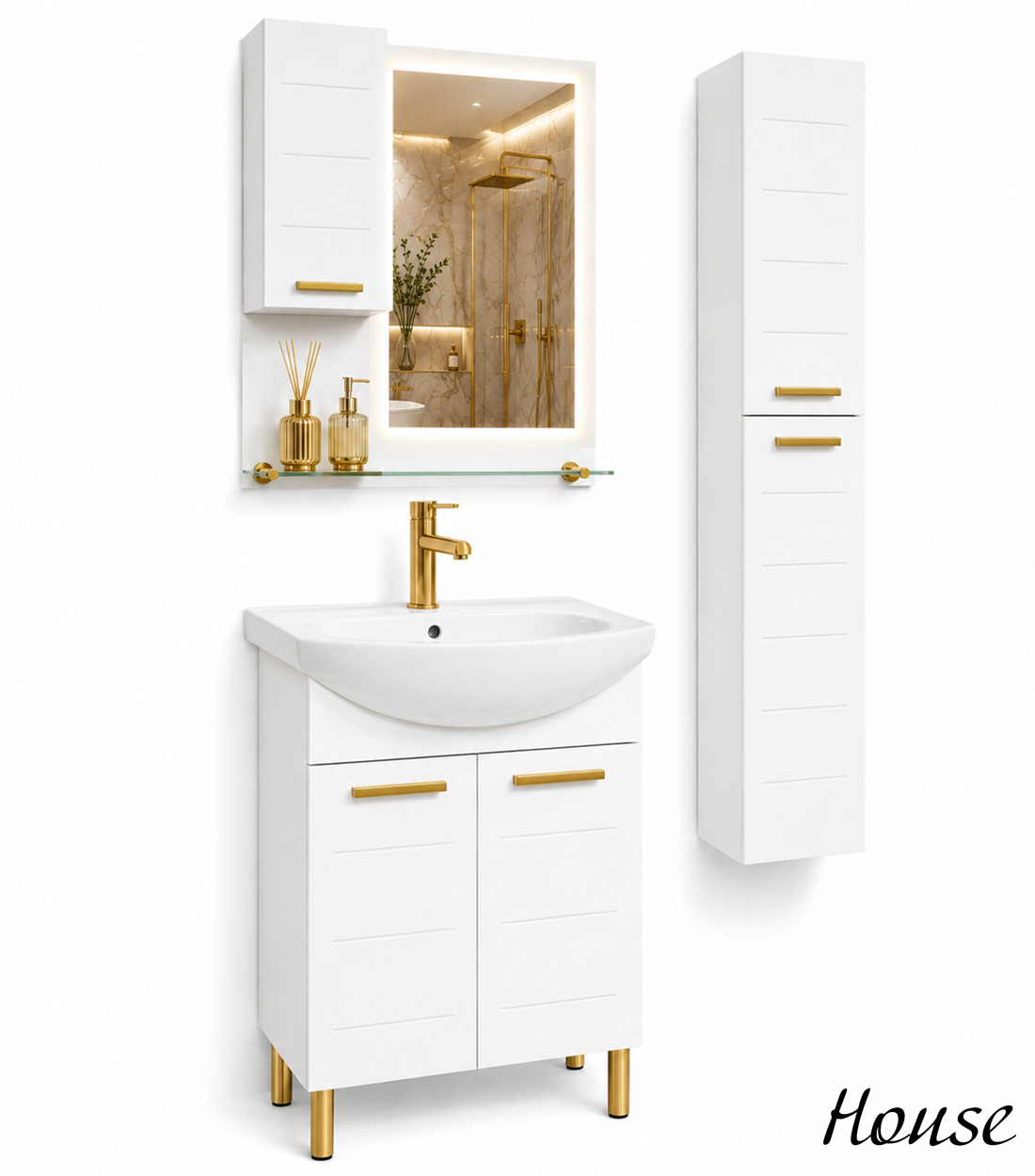 House-white-gold Дизайнерски комплект "House" - 55 - Image 1